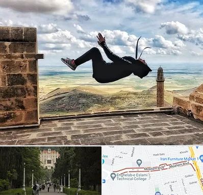 باشگاه پارکور بانوان در بلوار معلم رشت 