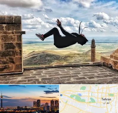 باشگاه پارکور بانوان در غرب تهران 