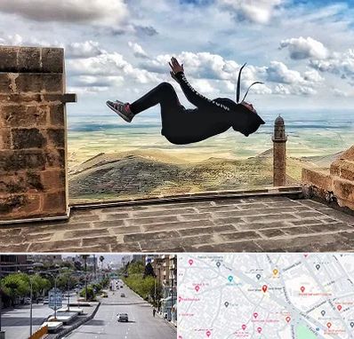 باشگاه پارکور بانوان در خیابان زند شیراز