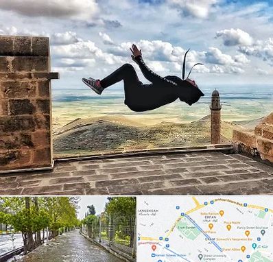 باشگاه پارکور بانوان در خیابان ارم شیراز