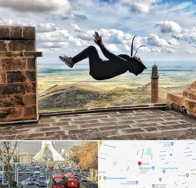 باشگاه پارکور بانوان در خیابان آزادی 