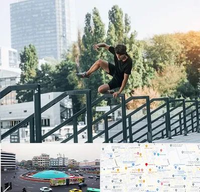 آموزش پارکور در میدان انقلاب 