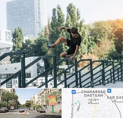 آموزش پارکور در چهارصد دستگاه 