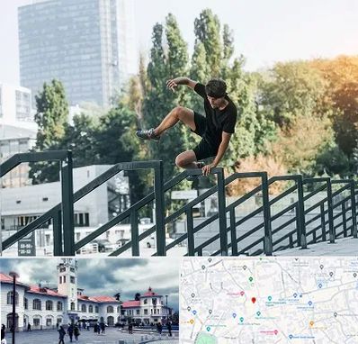 آموزش پارکور در میدان شهرداری رشت