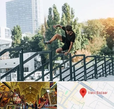 آموزش پارکور در بازار وکیل شیراز