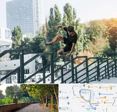 آموزش پارکور در فلکه گاز رشت