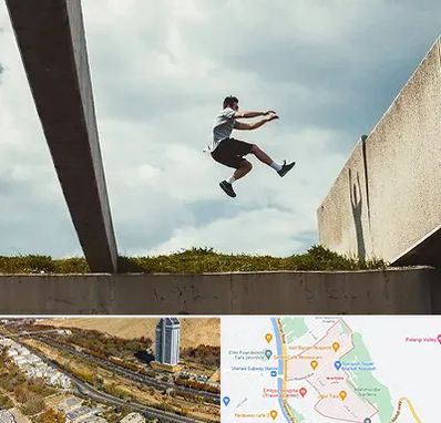 کلاس پارکور در خیابان نیایش شیراز