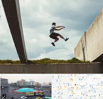 کلاس پارکور در میدان انقلاب 