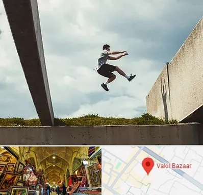 کلاس پارکور در بازار وکیل شیراز