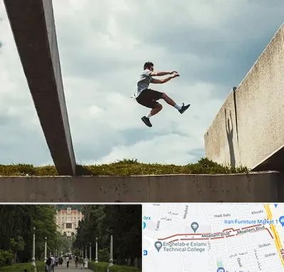 کلاس پارکور در بلوار معلم رشت 