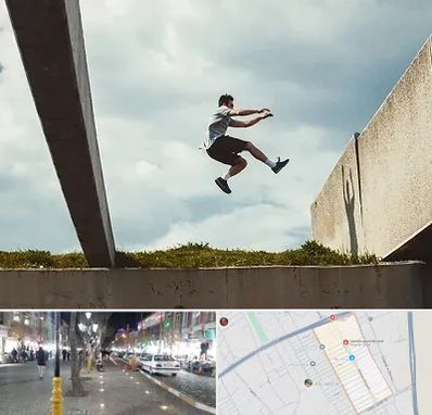 کلاس پارکور در باغ فیض اسلامشهر