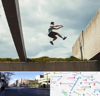 کلاس پارکور در خیابان ملاصدرا شیراز