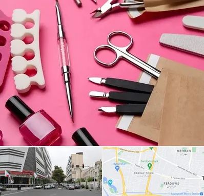 فروشگاه لوازم کاشت ناخن در بلوار فردوس 