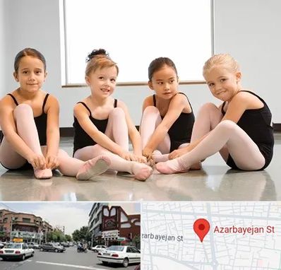 کلاس رقص باله در خیابان آذربایجان