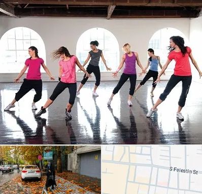 کلاس رقص اسپانیایی در خیابان فلسطین