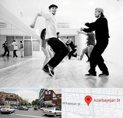 کلاس رقص آقایان در خیابان آذربایجان