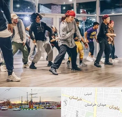 کلاس رقص هیپ هاپ در میدان خراسان