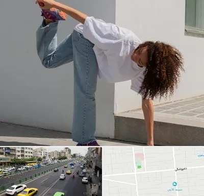 کلاس رقص شافل در خیابان دامپزشکی