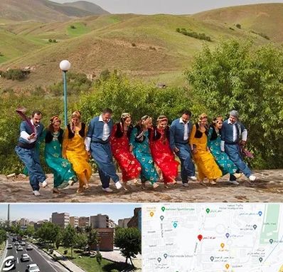 کلاس رقص کردی در شهرک آزمایش 