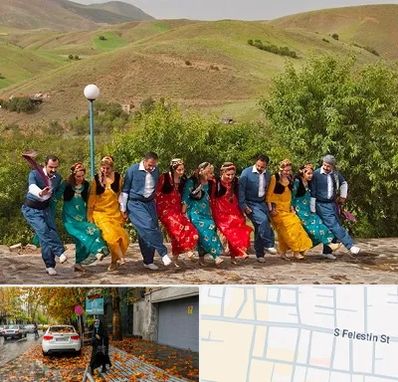 کلاس رقص کردی در خیابان فلسطین