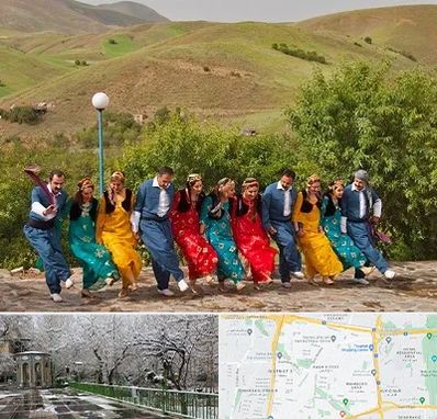 کلاس رقص کردی در باغ فیض