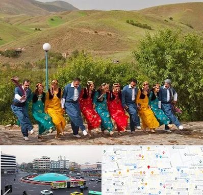 کلاس رقص کردی در میدان انقلاب 