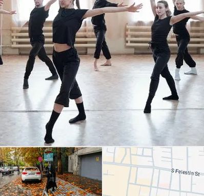 کلاس رقص حرفه ای در خیابان فلسطین