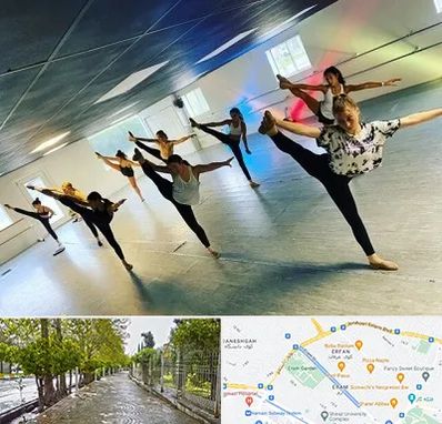 کلاس رقص گروهی در خیابان ارم شیراز