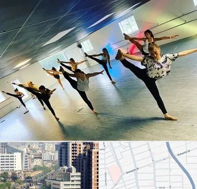 کلاس رقص گروهی در خیابان بهشتی