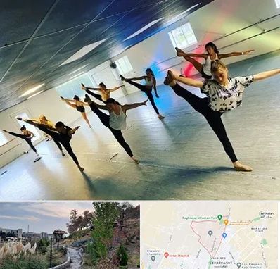 کلاس رقص گروهی در باغستان کرج