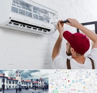 تعمیر کولرگازی در میدان شهرداری رشت