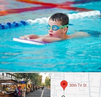 کلاس شنا برای کودکان در سی تیر