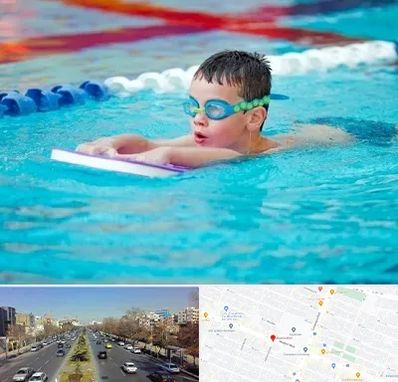 کلاس شنا برای کودکان در بلوار معلم مشهد