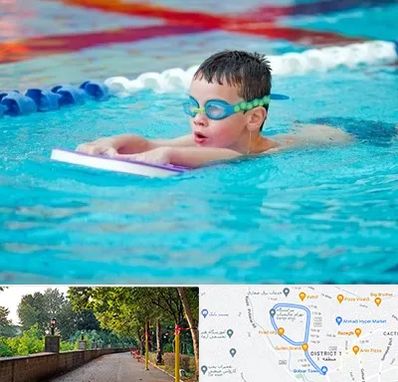 کلاس شنا برای کودکان در فلکه گاز رشت