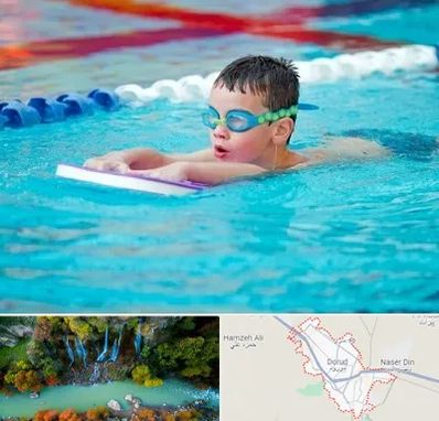 کلاس شنا برای کودکان در دورود