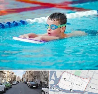کلاس شنا برای کودکان در مجیدیه شمالی