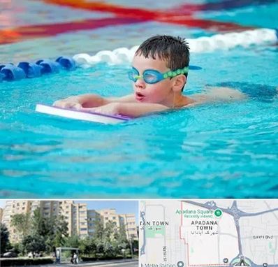 کلاس شنا برای کودکان در آپادانا