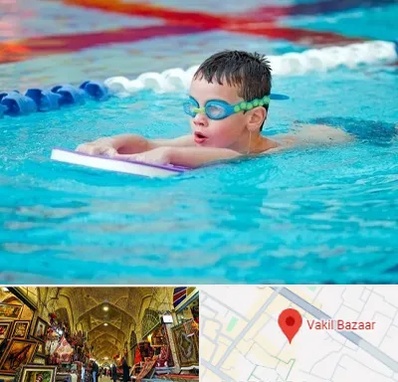 کلاس شنا برای کودکان در بازار وکیل شیراز