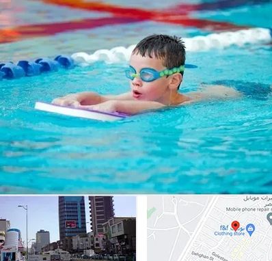 کلاس شنا برای کودکان در چهارراه طالقانی کرج