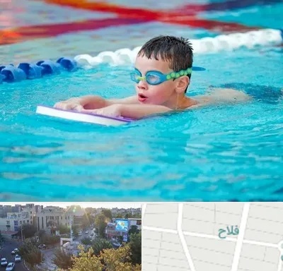 کلاس شنا برای کودکان در فلاح