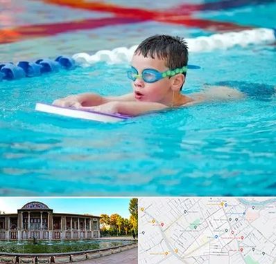 کلاس شنا برای کودکان در عفیف آباد شیراز