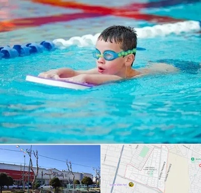 کلاس شنا برای کودکان در فاز دو اندیشه