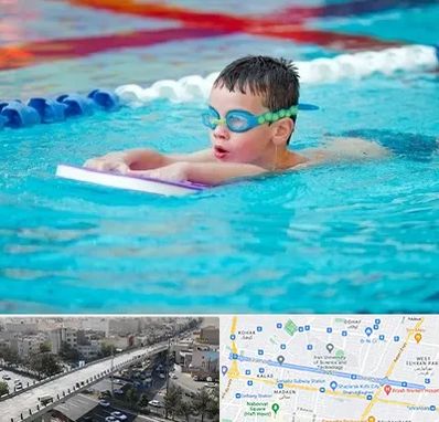 کلاس شنا برای کودکان در فرجام