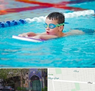 کلاس شنا برای کودکان در بریانک