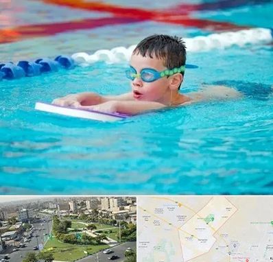 کلاس شنا برای کودکان در کمال شهر کرج