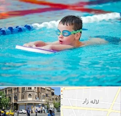 کلاس شنا برای کودکان در لاله زار