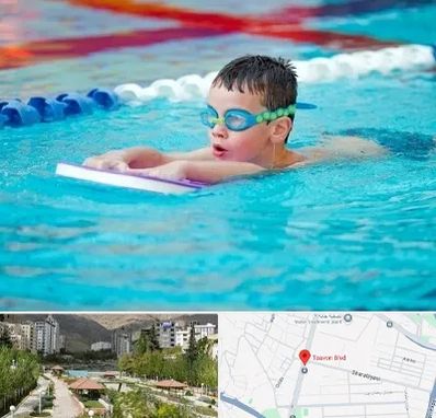 کلاس شنا برای کودکان در بلوار تعاون
