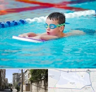 کلاس شنا برای کودکان در مهرآباد
