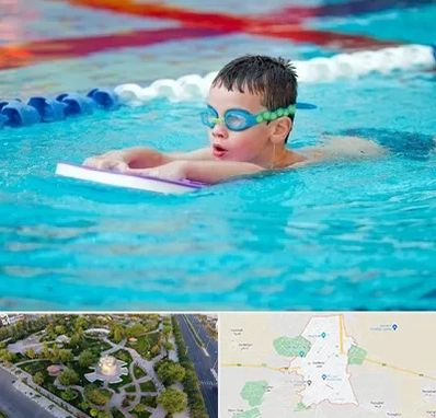 کلاس شنا برای کودکان در کاشمر