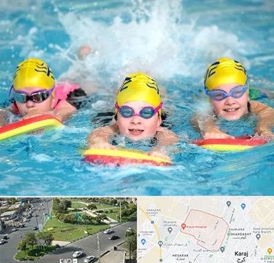 آموزش شنا کودکان در شاهین ویلا کرج